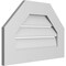 Ekena Millwork Octagonal Top Surface Mount PVC Gable Vent: Functional, w/ 3-1/2"W x 1"P Standard Frame, 24"W x 16"H GVPOT24X1601SF - alternate 5